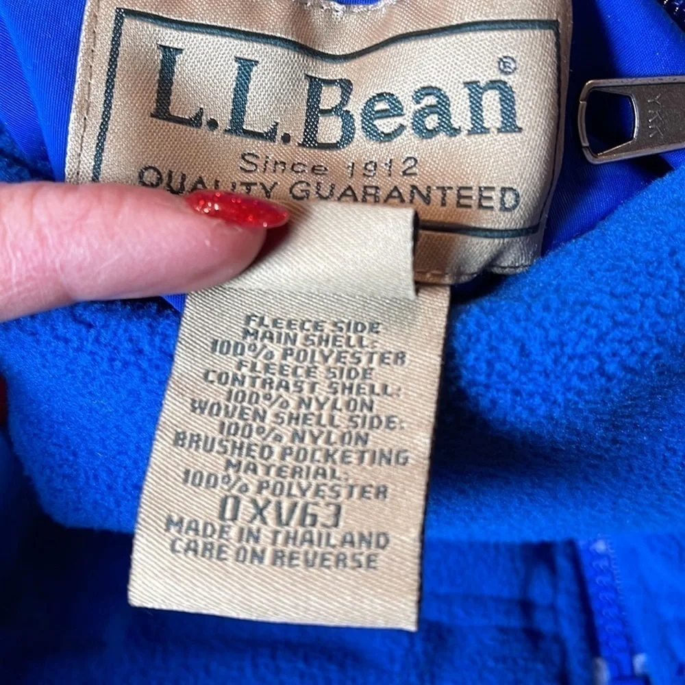 LL Bean Mens Reversible Winter Jacket | Size Large Regular | Color Blue - Picture 6 of 11